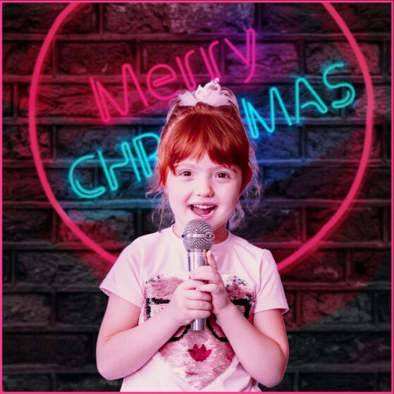girl singing in christmas competition