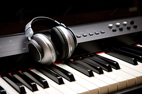 Headphones pic with piano