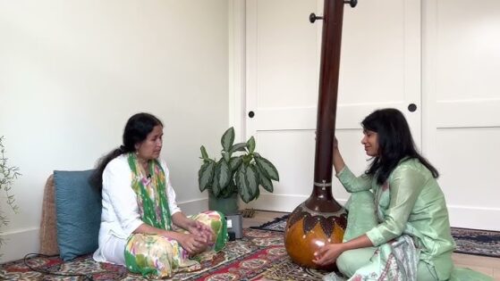 Practice Hindustani Music- Girl playing sitar