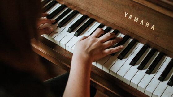 Worship piano- playing piano