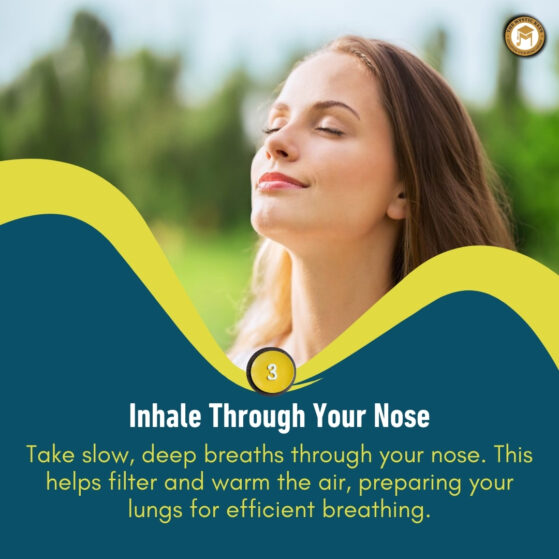 Breath control | Inhale through nose