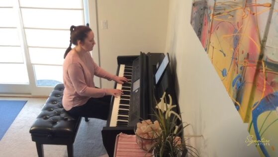 worship musician | girl playing piano