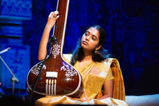 Hindustani music therapy UAE | girl playing sitar