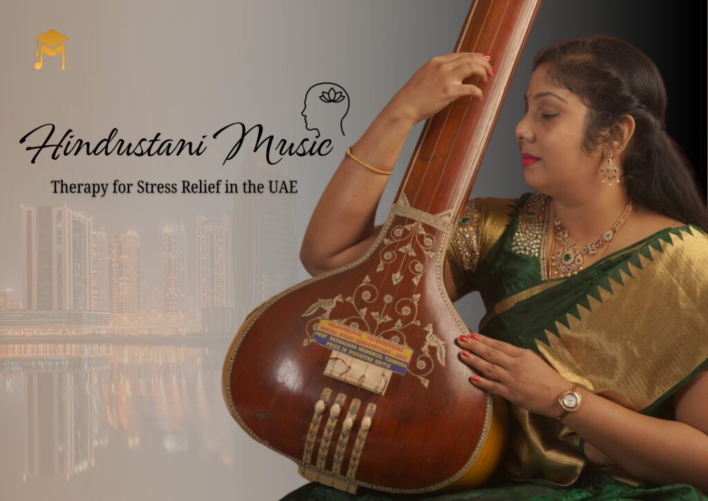 Hindustani music therapy UAE | girl playing sitar