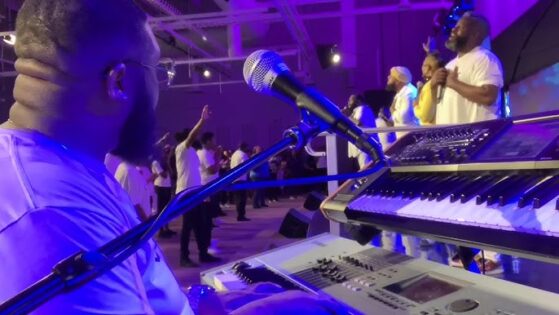 Worship Leading - Man playing piano- Piano Setup for Worship