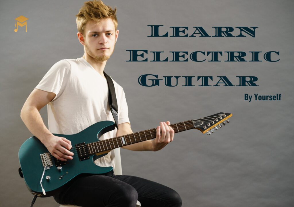 learn electric guitar on your own | Boy playing guitar