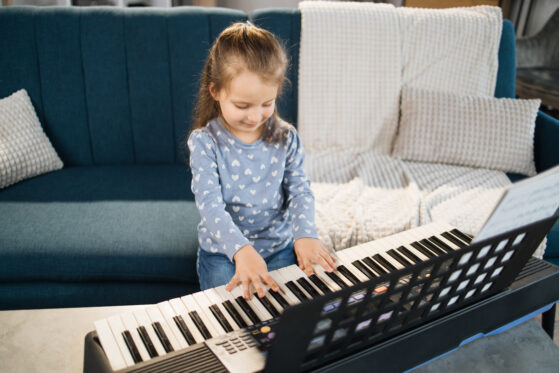 Girl playing piano