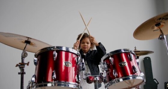 Kid Playing Drum