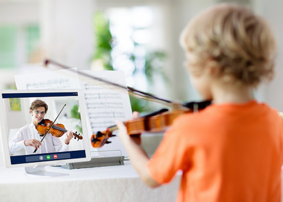 boy playing violin