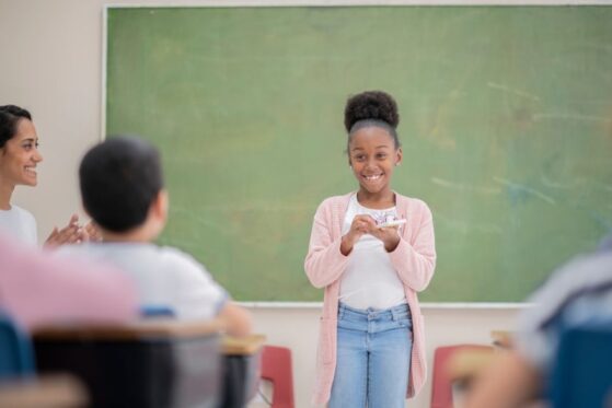 Girl speaking