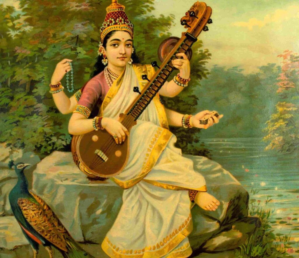 Goddess Saraswati | The Divine Guide to Hindustani Vocal Performance​