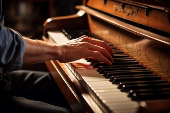 playing piano