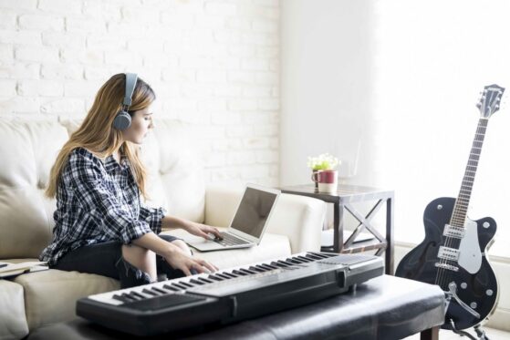 playing piano