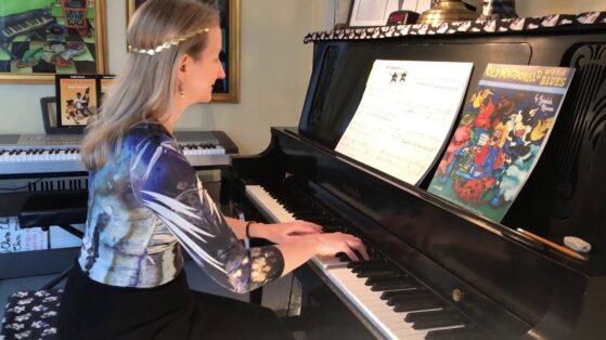 playing piano