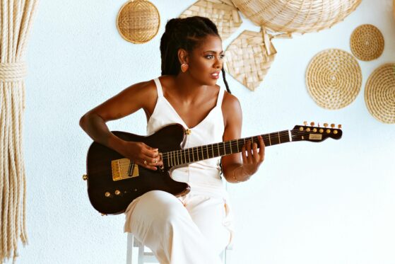 playing guitar