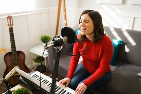 playing piano