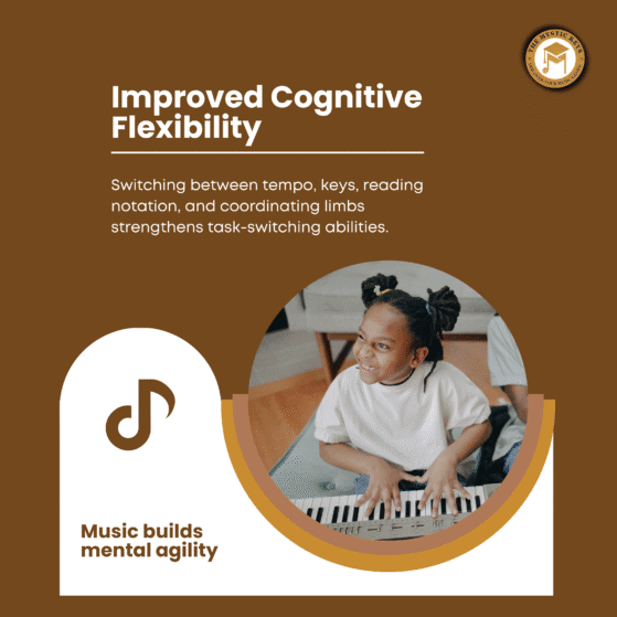 Cognitive benefits of playing an instrument