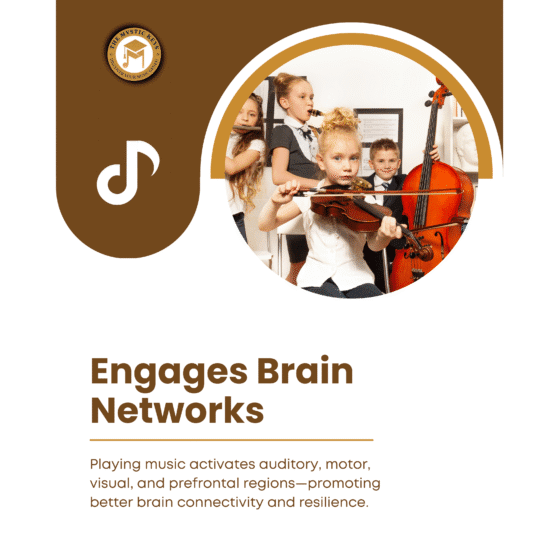 Cognitive benefits of playing an instrument