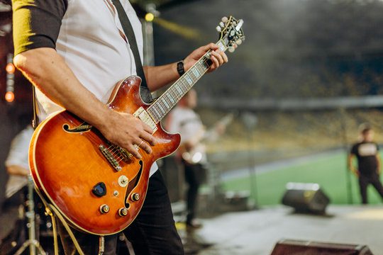 playing guitar