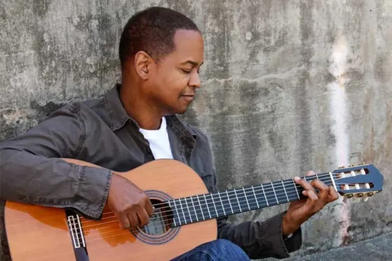 playing guitar