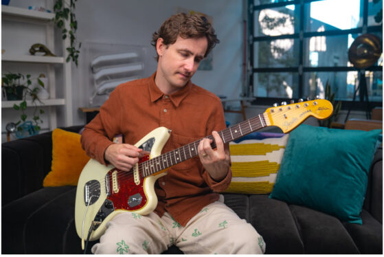 playing guitar