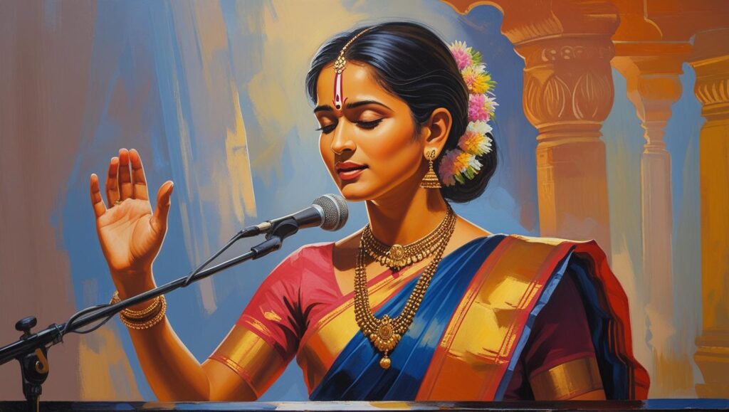 woman perfecting sruti