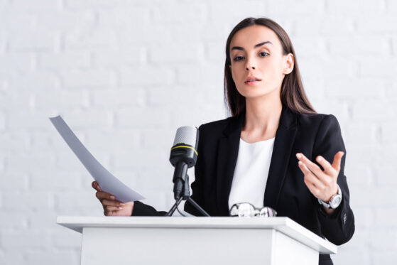 practicing public speaking