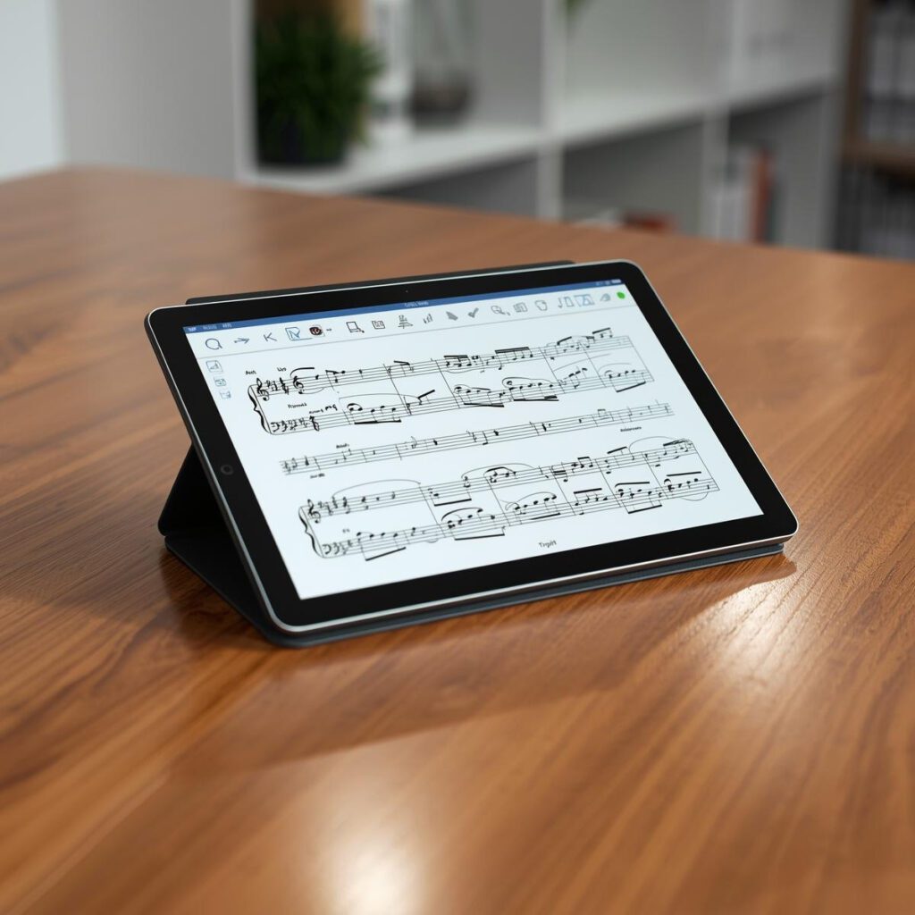 Tablet with Music Notation Software