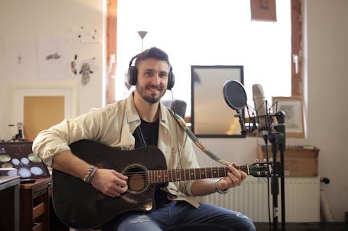 playing guitar