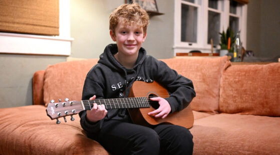 playing music