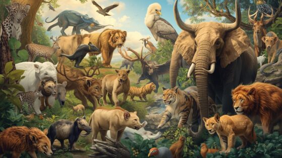 many animals is one frame ita all famaus