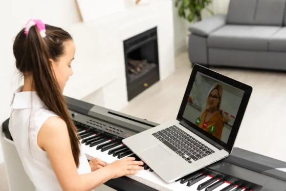 playing piano