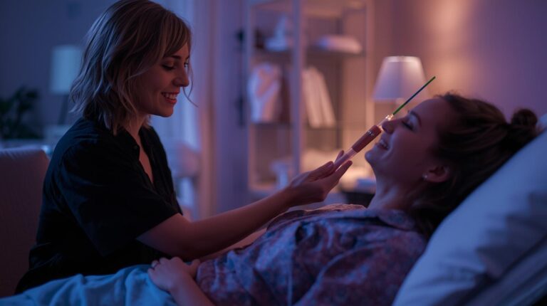 Music therapist working with patient – unusual ways music i