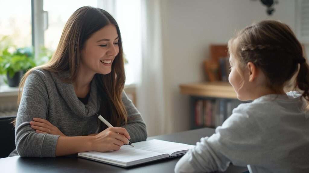 The Mystic Keys instructor creating a customized music learning plan for a student.