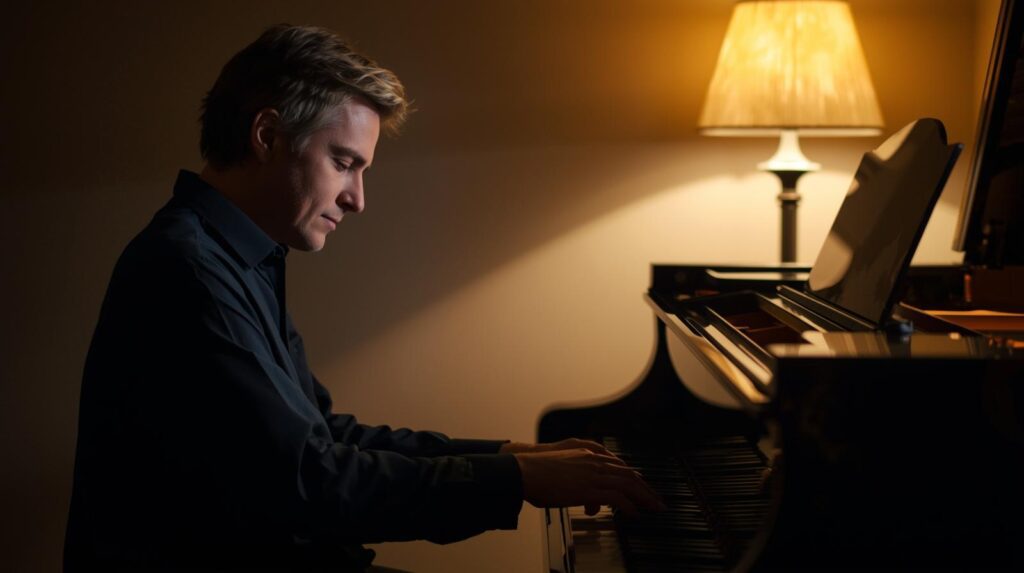 Using music to relax through piano practice for stress reduction