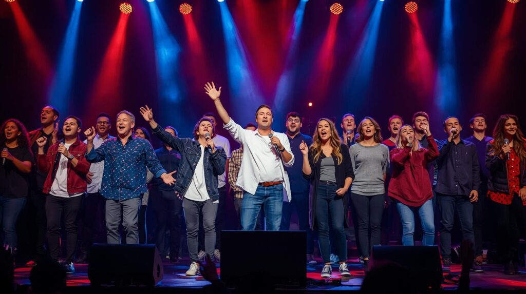 pop choir performance with modern vocal arrangement