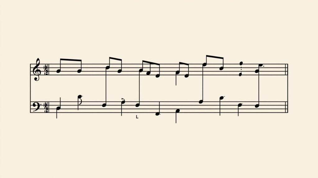 “Drum paradiddle sticking pattern diagram.