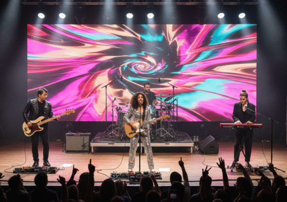 Playing Guitar in Band