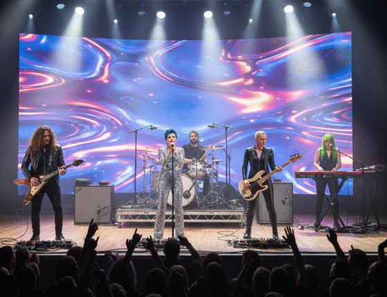 Playing Guitar in Band