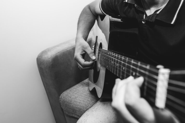 playing worship guitar