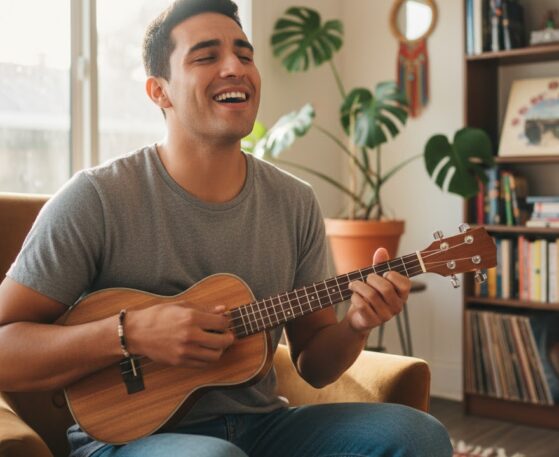 Singing with ukulele