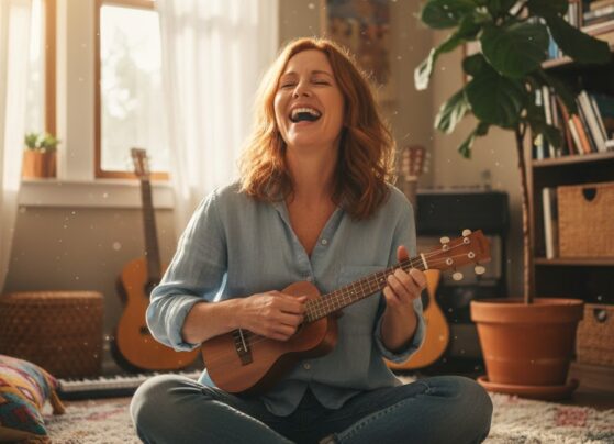 Singing with ukulele