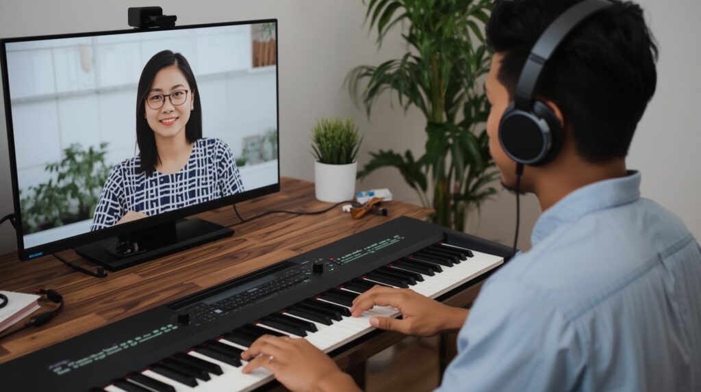 Worship piano and singing lessons online for confident worship leaders