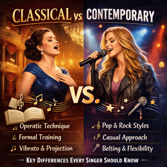 Classical vs Contemporary Singing