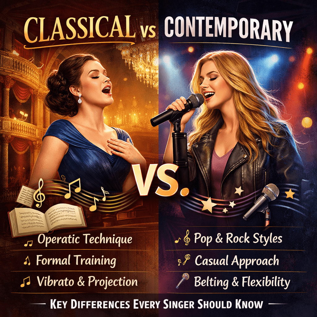 Classical vs Contemporary Singing