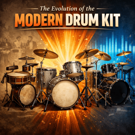 Evolution of the modern drum kit