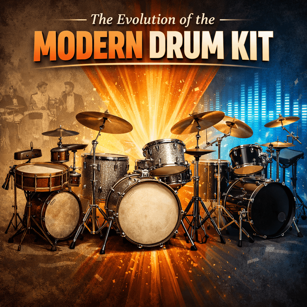 Evolution of the modern drum kit