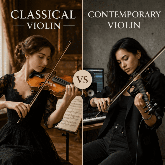 classical violin vs contemporary violin styles
