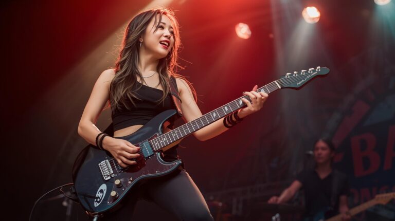 stage presence guitar player