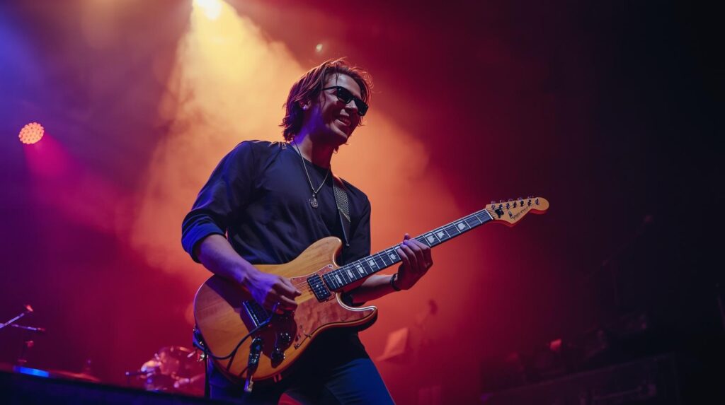 stage presence guitar player